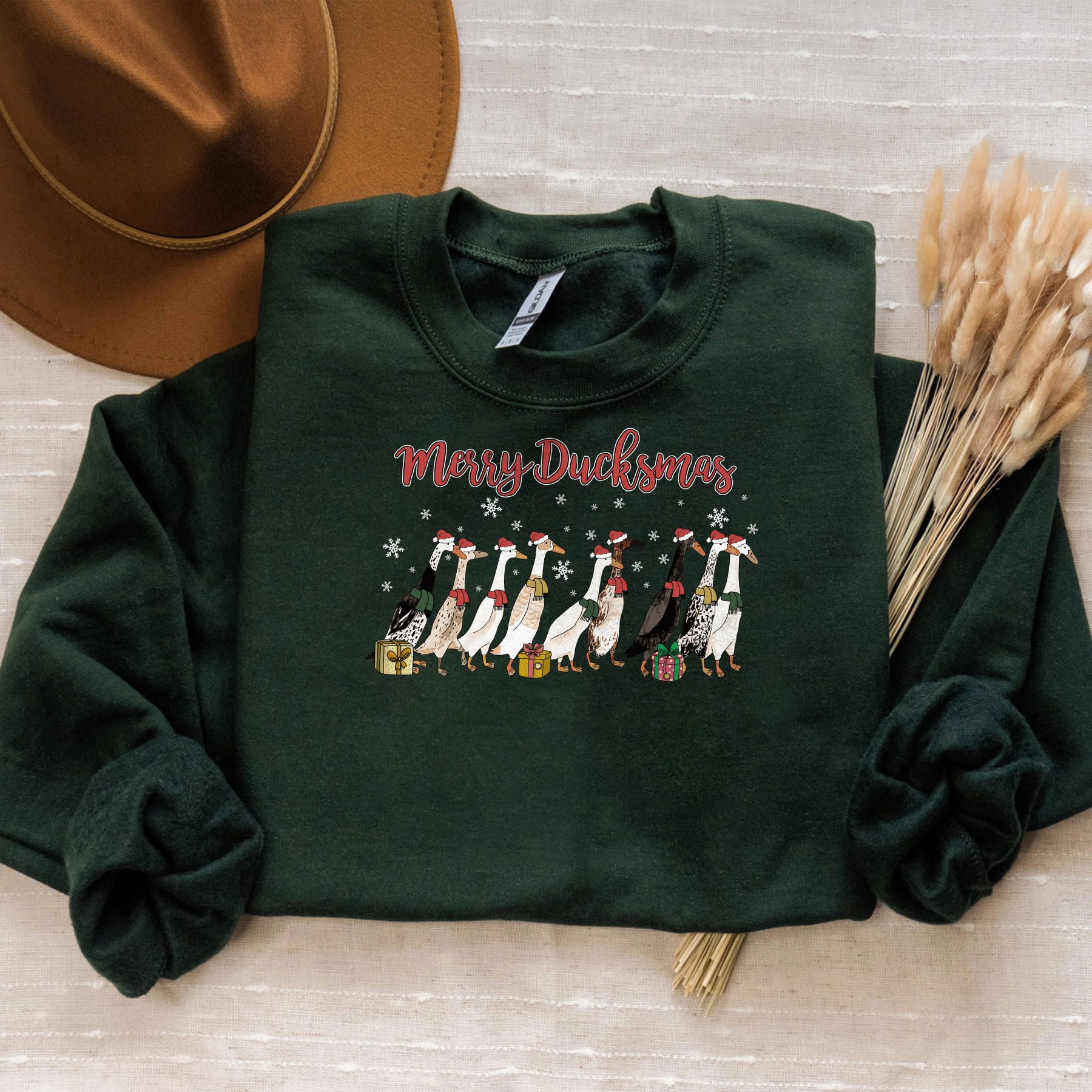 Duck Christmas Sweatshirt, Christmas Goose Shirt, Santa Ducks Crewneck, Funny Animals Christmas Sweatshirt, Farm Lover Gift, Duck Lover Gift