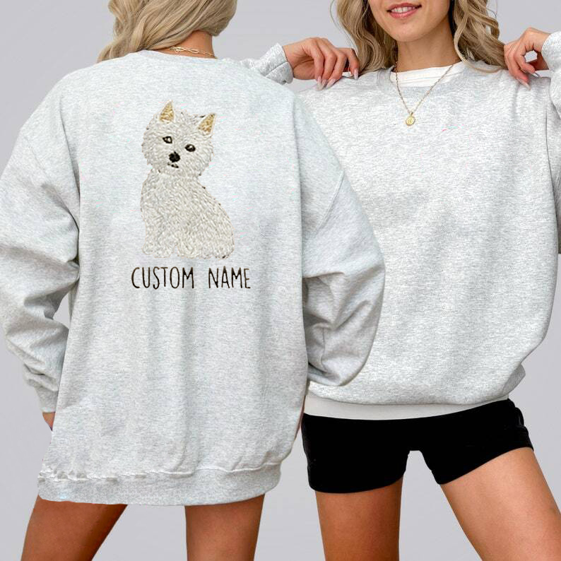 Custom Pet Fullbody Fullcolor Embroidered T-shirt Sweatshirt Hoodie