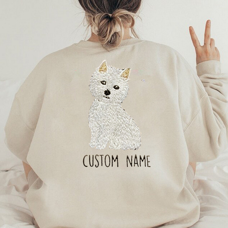 Custom Pet Fullbody Fullcolor Embroidered T-shirt Sweatshirt Hoodie