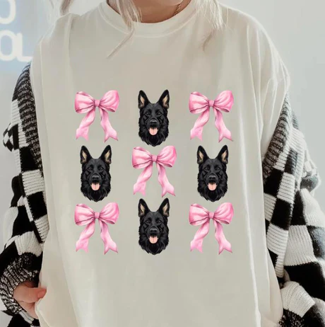 Custom Dog with Bow Sweatshirt - Perfect Gift for Pet Moms