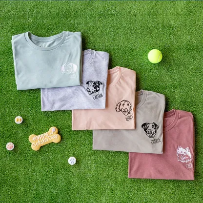 Custom Embroidered Pet Face Tee, Sweatshirt, Hoodie