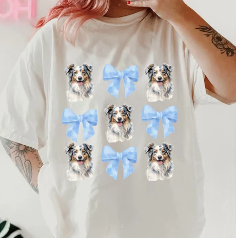 Custom Dog with Bow Sweatshirt - Perfect Gift for Pet Moms