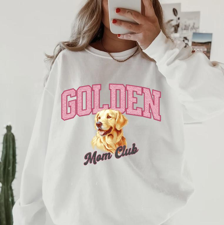 Custom Dog Mom/Mum Club Sweatshirt - Personalized Dog Lover Hoodie with Pet Name - Perfect Gift for Pet Moms
