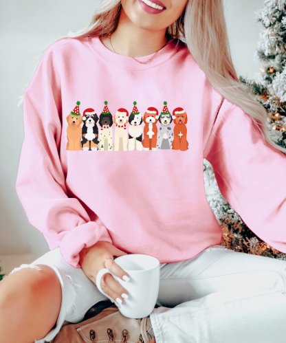 Christmas Goldendoodle Sweatshirt, Crewneck Sweatshirt, Dog Mom Sweatshirt, Golden doodle Gifts, Labradoodle Shirt, Cockapoo, Doodle Lover