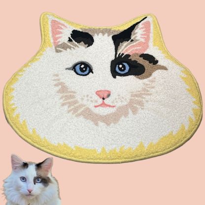 Custom Pet Portrait Rug - Personalized Cartoon Pet Rug Handmade Custom Pet Portrait Tufted Rug