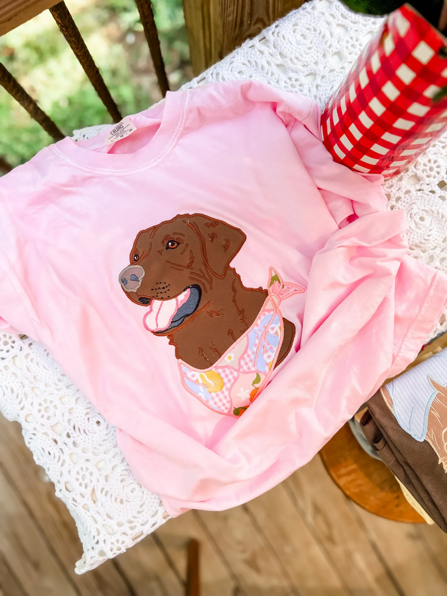 Spring Bandana Dogs Embroidered T's N' Pullovers RTS!