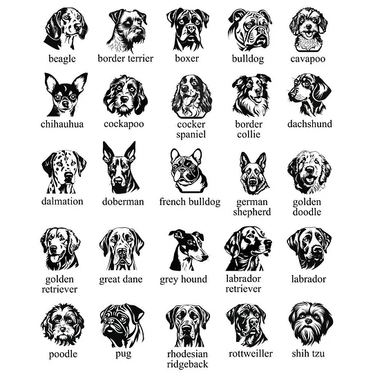 Custom Pet Portrait Embroidered T-Shirts, Sweatshirts and Hoodies