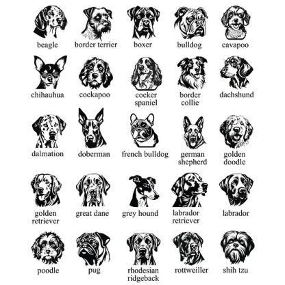 Custom Pet Portrait Embroidered T-Shirts, Sweatshirts and Hoodies