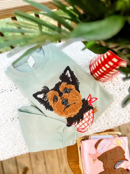 Spring Bandana Dogs Embroidered T's N' Pullovers RTS!