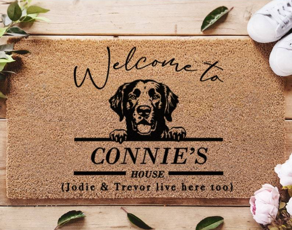 Customizable Pet Mat for Your Home - Custom Welcome Mat - Custom dog doormat - Personalized Dog Doormat - Personalize Your Entryway