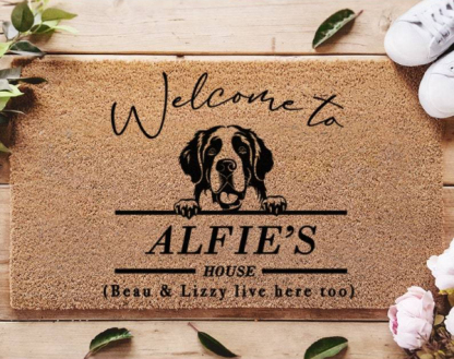 Customizable Pet Mat for Your Home - Custom Welcome Mat - Custom dog doormat - Personalized Dog Doormat - Personalize Your Entryway