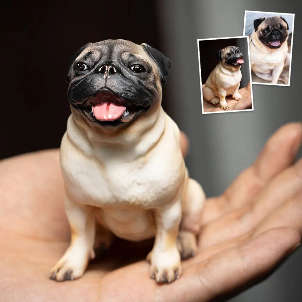 🐶🐱Custom Pet Face Figurine – Multifunctional Pet Portrait Fridge Magnet