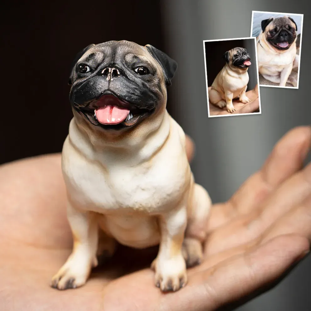 🐶🐱Custom Pet Face Figurine – Multifunctional Pet Portrait Fridge Magnet