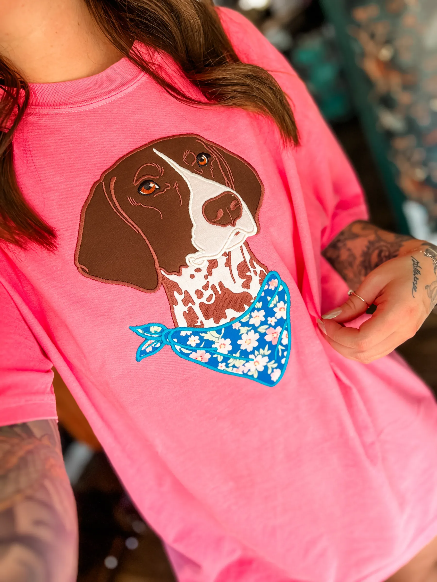 Spring Bandana Dogs Embroidered T's N' Pullovers RTS!