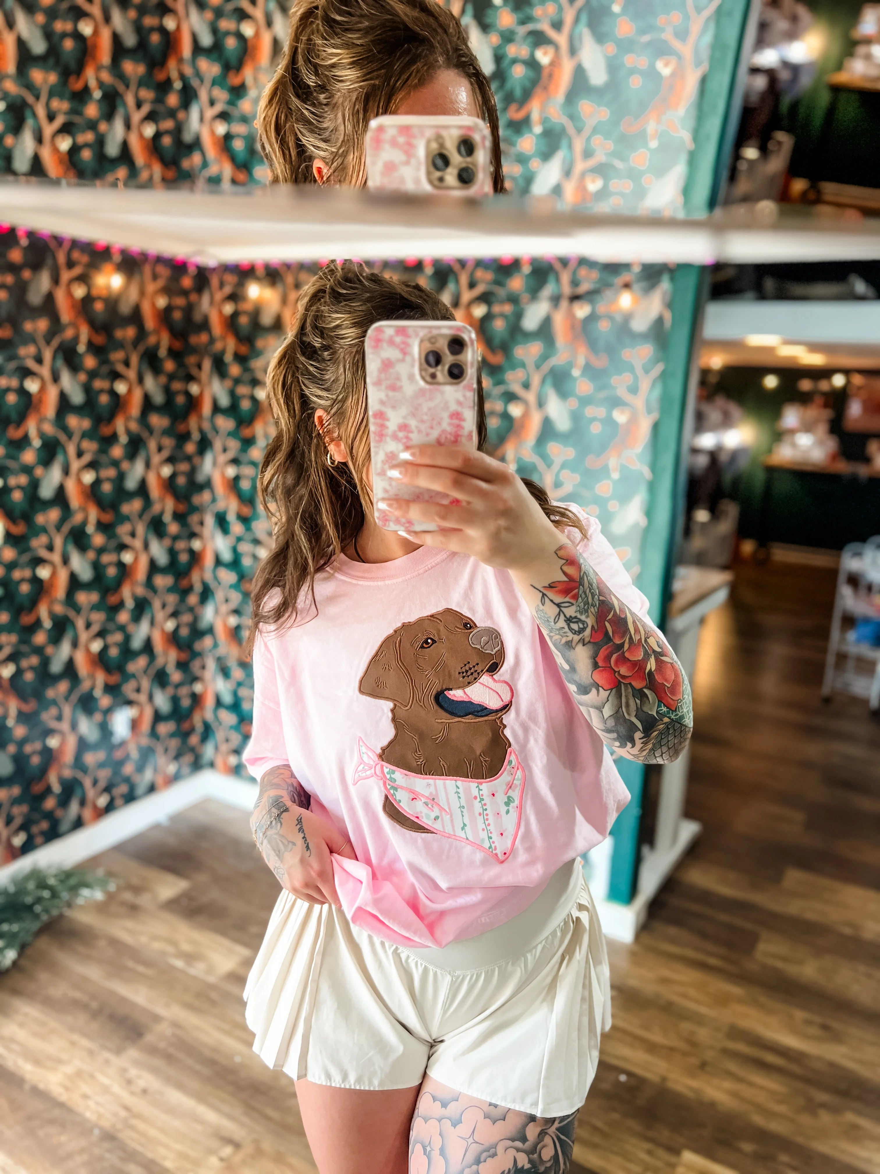 Spring Bandana Dogs Embroidered T's N' Pullovers RTS!