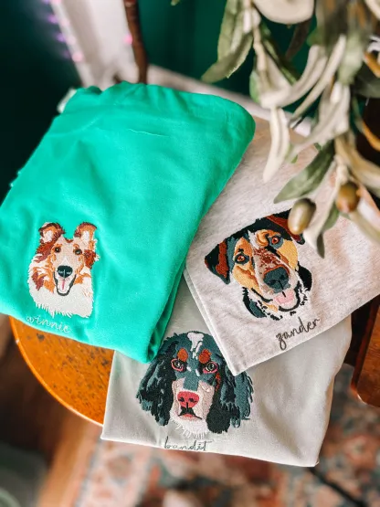 Picture Purfect Pet Embroidered T's N' Pullovers 📷