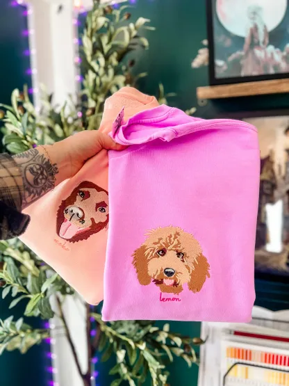 Picture Purfect Pet Embroidered T's N' Pullovers 📷