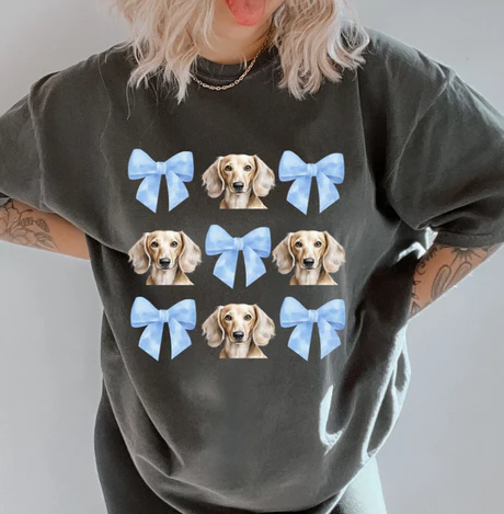 Custom Dog with Bow Sweatshirt - Perfect Gift for Pet Moms