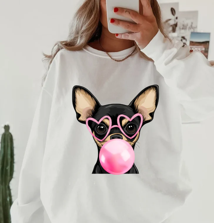 Customised Bubblegum Dog Sweatshirt Perfect Gift for Pet Mom