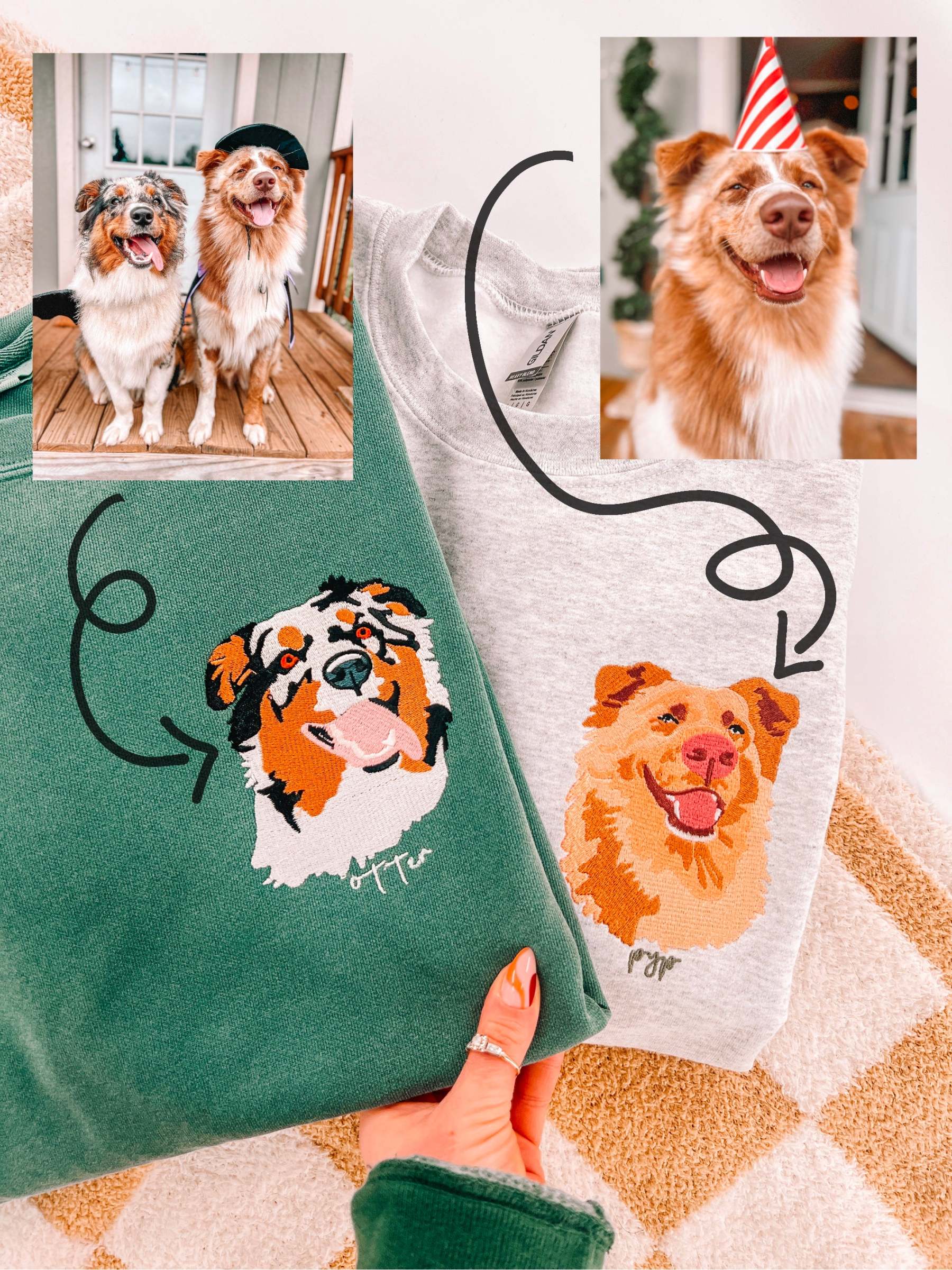 Picture Purfect Pet Embroidered T's N' Pullovers 📷