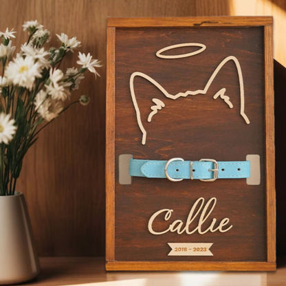 Mother's Day Gift Personalized Pet Collar Frame for Pet Loss Memorial Gift