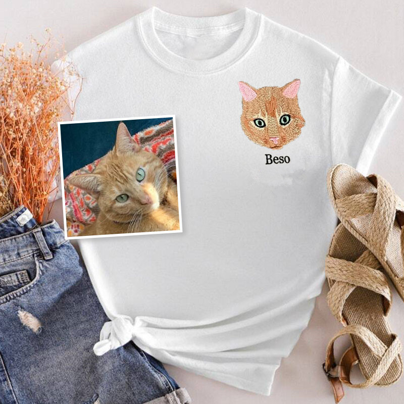 Custom Embroidered Pet Sweatshirt, Personalized with Your Pet’s Photo Embroidery Hoodie