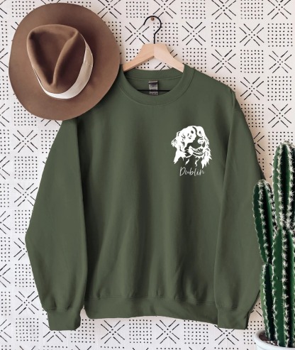 Custom Pet Face Printing Sweatshirt