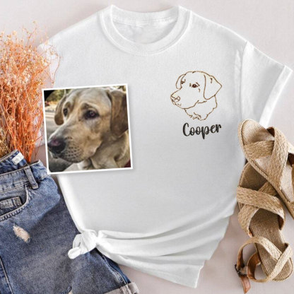 Custom Pet Embroidered Sweatshirt,Custom Dog Portrait,Embroidered Sweatshirt,Custom Pet Gifts