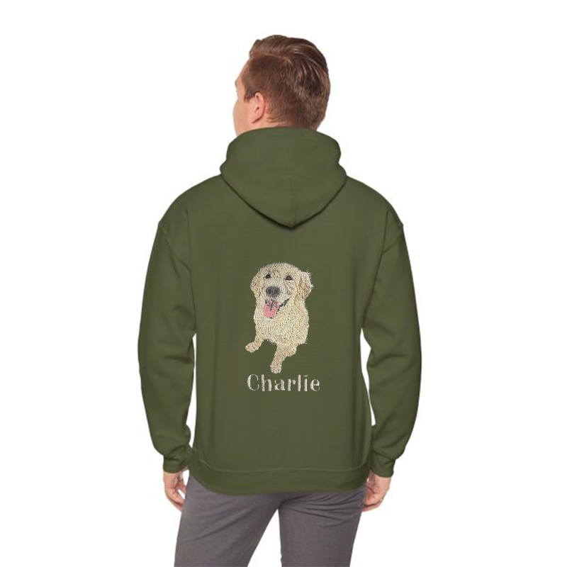 Custom Pet Fullbody Fullcolor Embroidered T-shirt Sweatshirt Hoodie