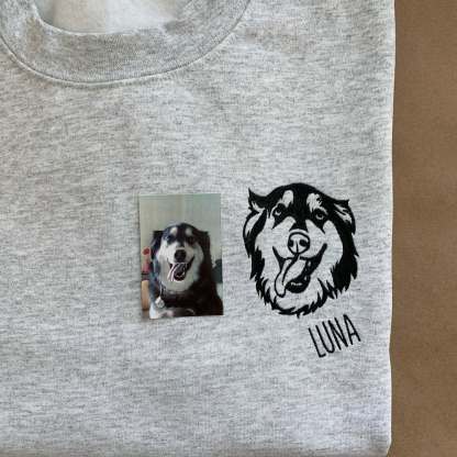 Custom Embroidered Pet Face Tee, Sweatshirt, Hoodie