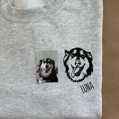 Custom Pet Portrait Embroidered T-Shirts, Sweatshirts and Hoodies