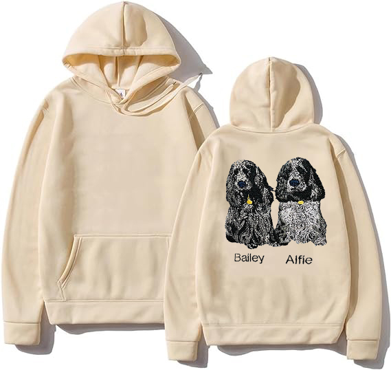 Custom Pet Fullbody Fullcolor Embroidered T-shirt Sweatshirt Hoodie