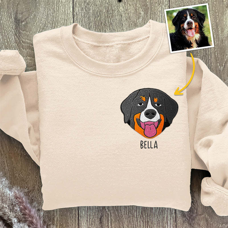 Dog & Cat Personalized Custom Unisex Embroidered T-shirt, Sweatshirt - Gift For Pet Owners, Pet Lovers