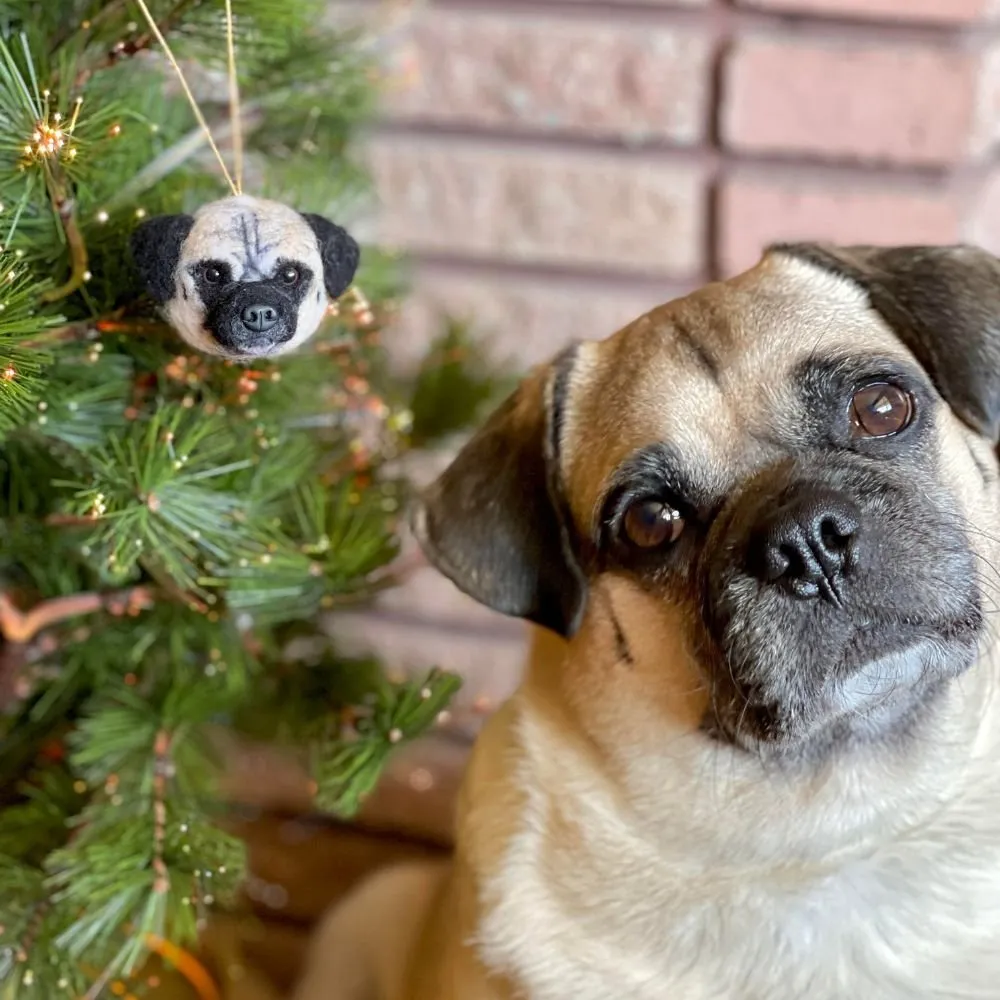 Custom felt pet ornament - A unique, handmade gift for the holidays!