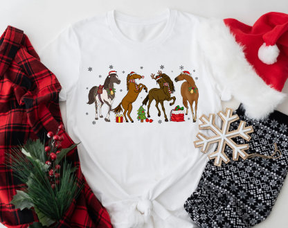 Christmas Horse Sweatshirt, Merry Horsemas Shirt, Christmas Farm Animals Shirt, Horse Lover Shirt
