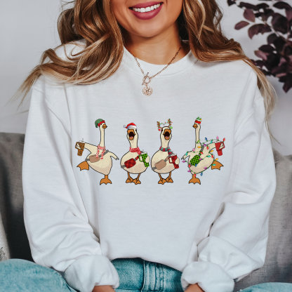 Duck Christmas Sweatshirt, Cute Duck Christmas Hoodie, Christmas Farm Animal Shirt, Duck Lover Christmas Gift