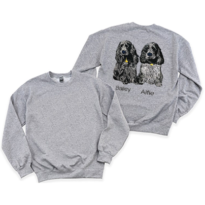 Custom Pet Fullbody Fullcolor Embroidered T-shirt Sweatshirt Hoodie