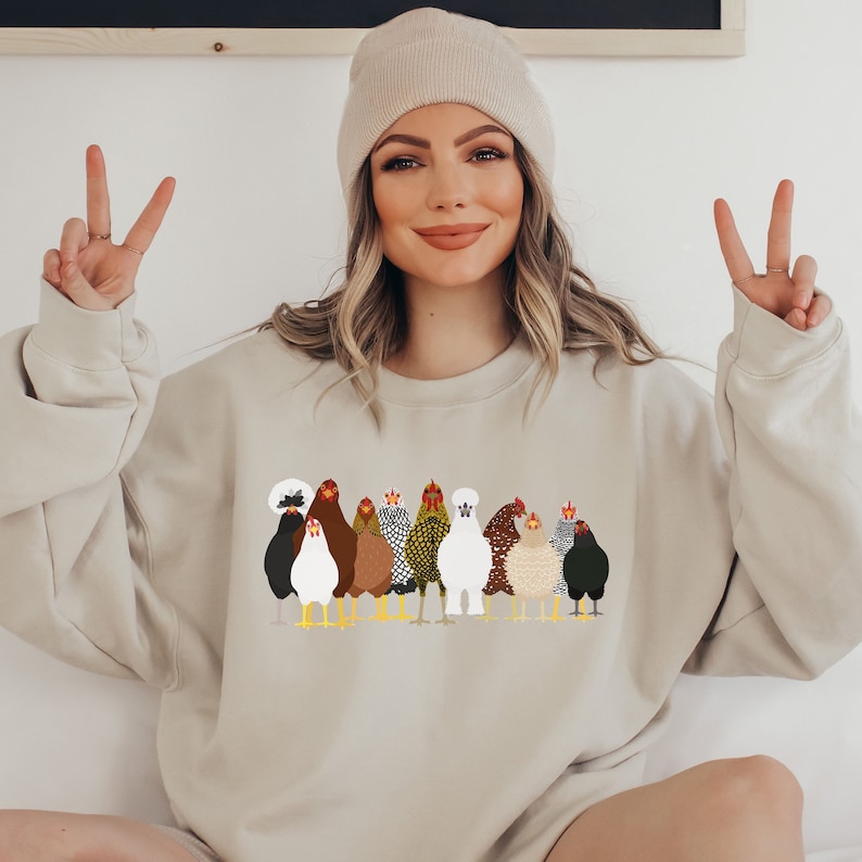 Women Chicken Sweatshirt, Mothers day woman Sweatshirt Chicken Hoodie, chicken Sweatshirt, Love Chickens