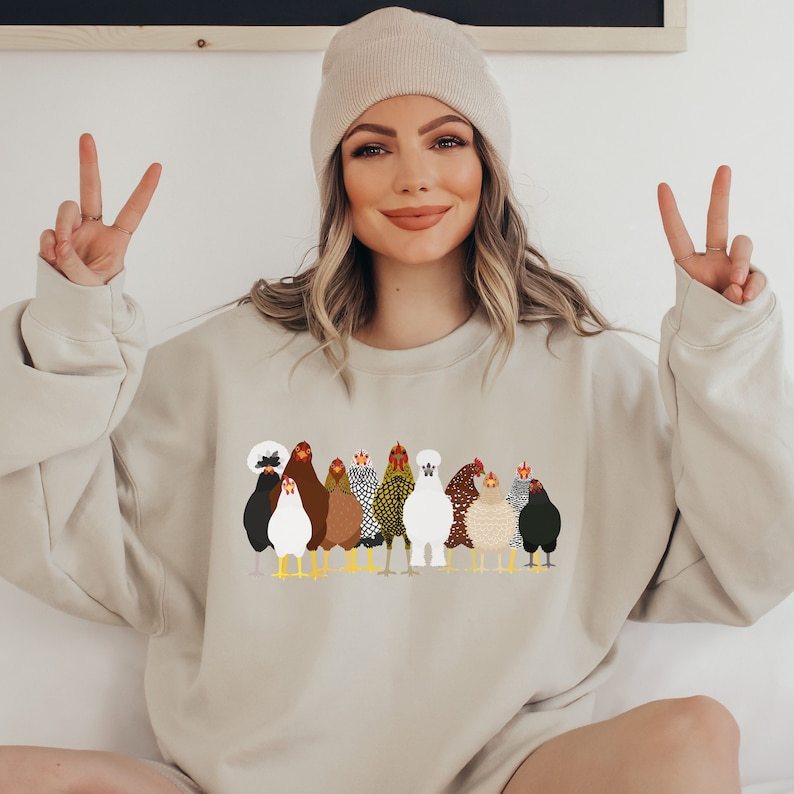 Women Chicken Sweatshirt, Mothers day woman Sweatshirt Chicken Hoodie, chicken Sweatshirt, Love Chickens