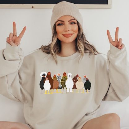 Women Chicken Sweatshirt, Mothers day woman Sweatshirt Chicken Hoodie, chicken Sweatshirt, Love Chickens
