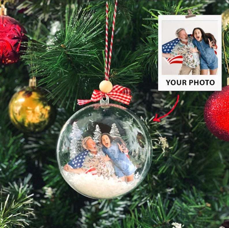 Personalized Pet Ornament Using Pet's Photo - Custom Ornament Christmas Dog Ornament Personalized Dog Ornament Custom Dog