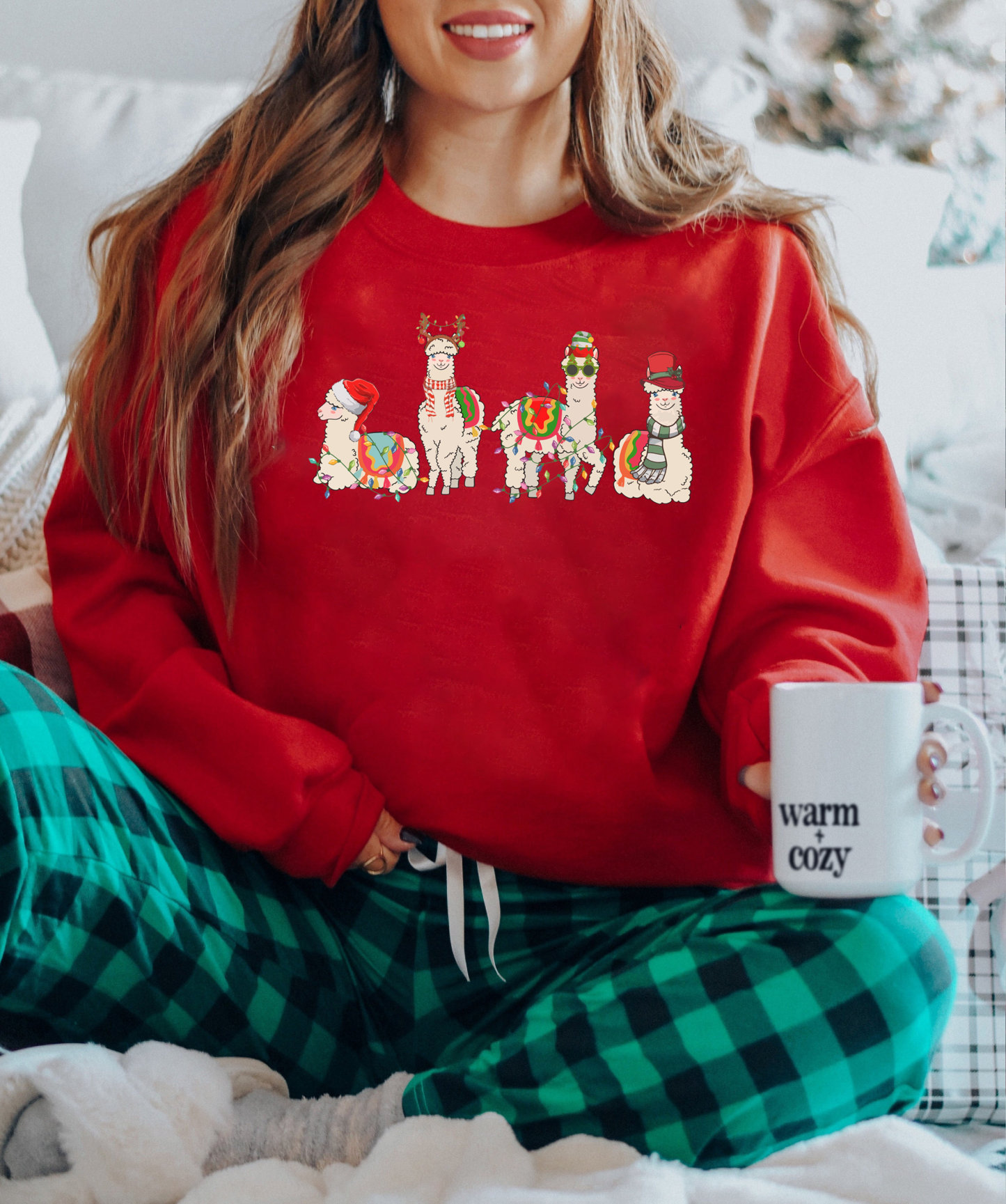 Funny Christmas Alpaca Sweatshirt, Llama Holiday Shirt, Christmas Sweatshirt, Animal Xmas Gifts