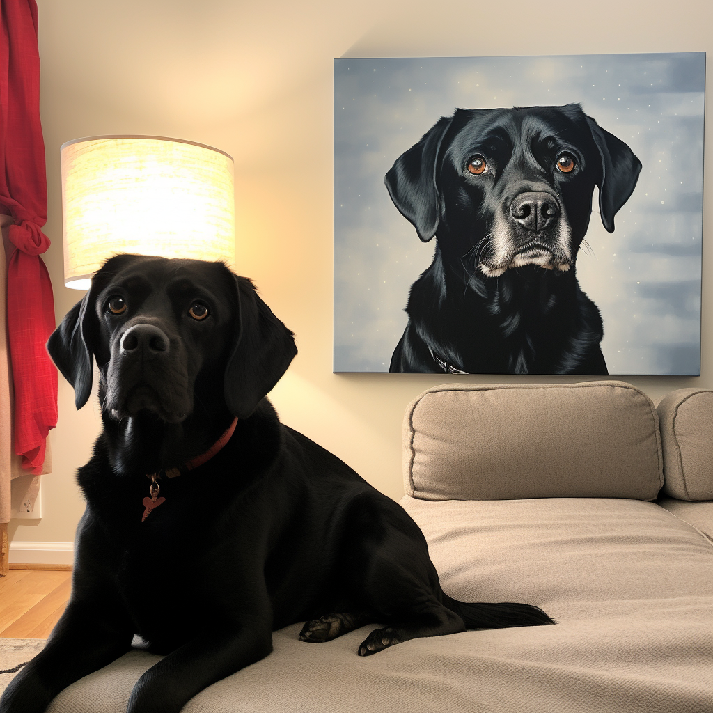 Modern Canvas Custom Canvas Wall Art Pet Portrait Personalized Dog Canvas Wall Art