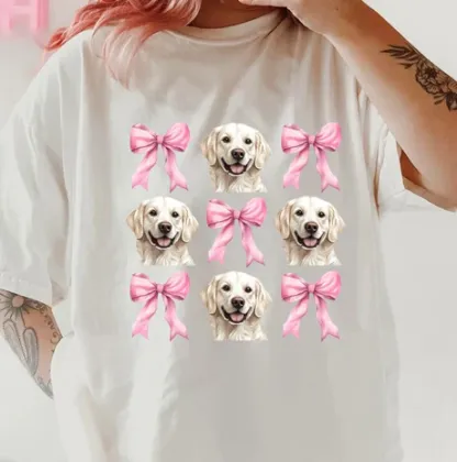 Custom Dog with Bow Sweatshirt - Perfect Gift for Pet Moms