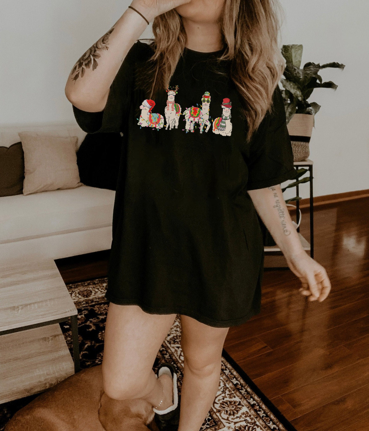 Funny Christmas Alpaca Sweatshirt, Llama Holiday Shirt, Christmas Sweatshirt, Animal Xmas Gifts