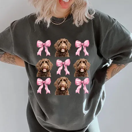 Custom Dog with Bow Sweatshirt - Perfect Gift for Pet Moms