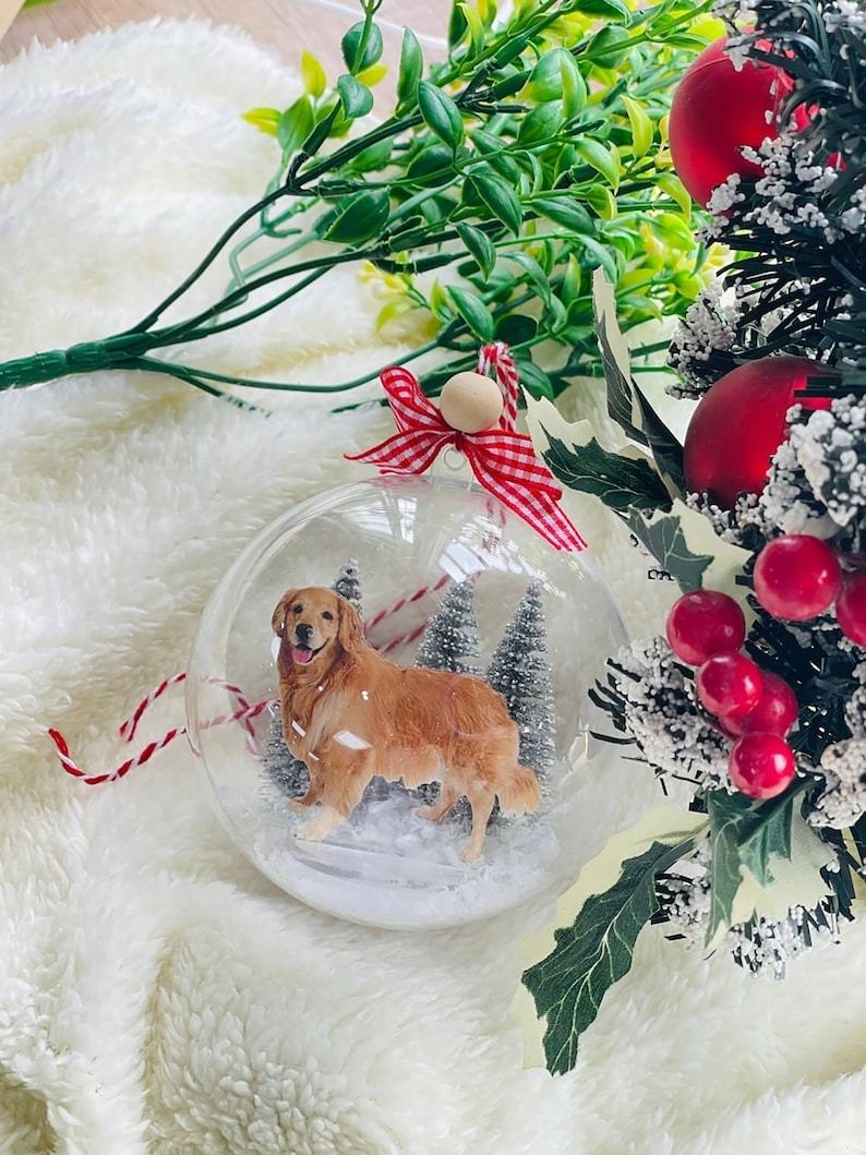 Personalized Pet Ornament Using Pet's Photo - Custom Ornament Christmas Dog Ornament Personalized Dog Ornament Custom Dog