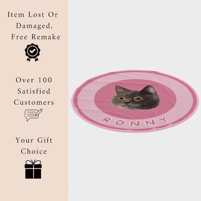 Custom Pet Portrait Decorative Rugs, Personalized Pet Portrait Carpet, Personalized Rugs