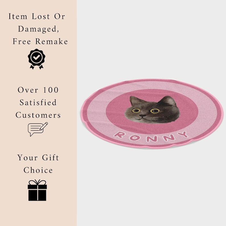 Custom Pet Portrait Decorative Rugs, Personalized Pet Portrait Carpet, Personalized Rugs