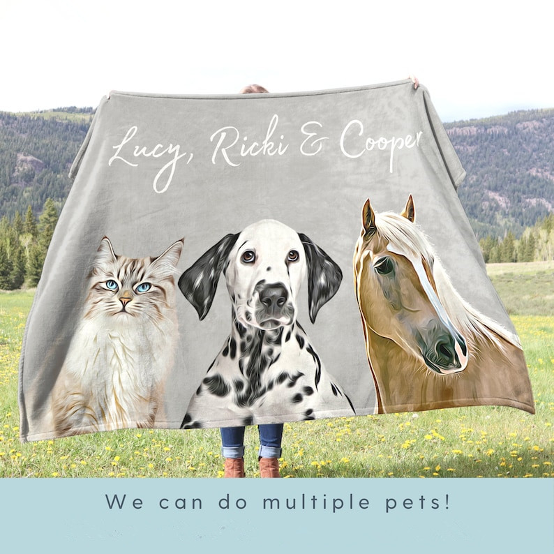 Custom Pet Blanket Using Pet Photo + Name Custom Dog Blanket Personalized Dog Blankets